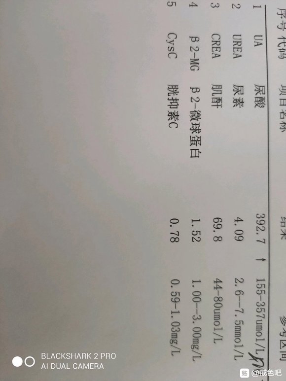 ”戒了一两个月尿酸终于从500左右降到390了