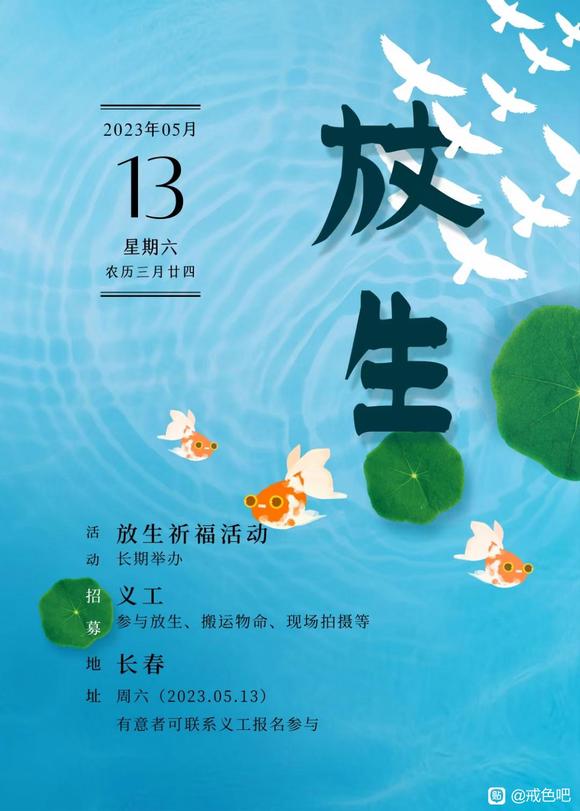 ”长春母亲节放生祈福